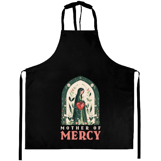 Virgin Mary Mother Of Mercy Aprons