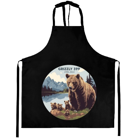 Grizzly 399 In Memory of Bear 399 Mama Forever Aprons