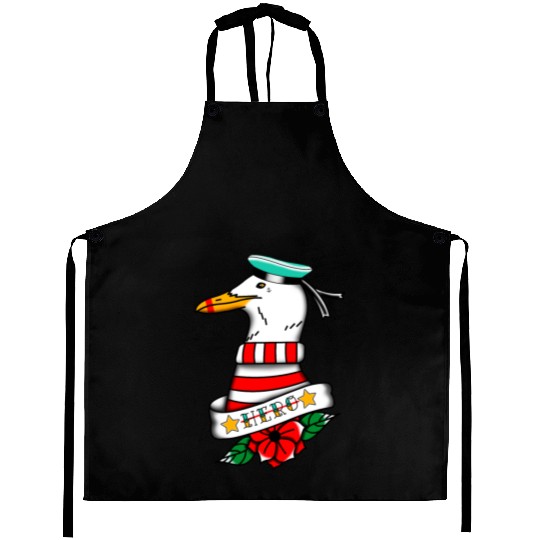 Hero Seagull Tattoo Aprons