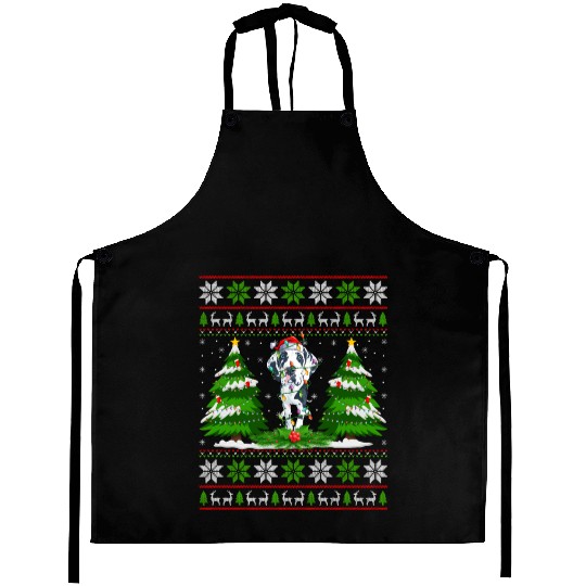 Great Dane Dog Christmas Tree Lights Aprons