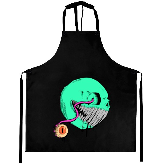 Cringe Zombie Pac Man Aprons