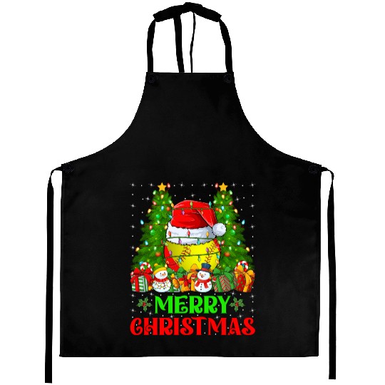 Softball Christmas Aprons