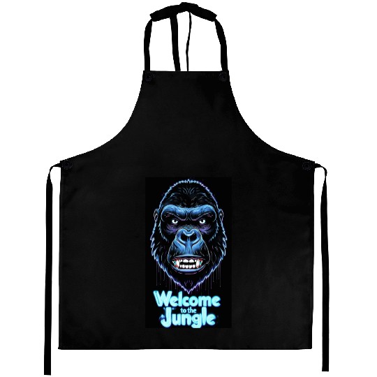 Neon Gorilla Welcome to the Jungle Aprons