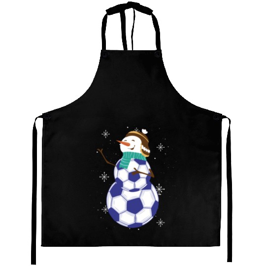 Snowman Soccer Winter Wonderland Fun Aprons