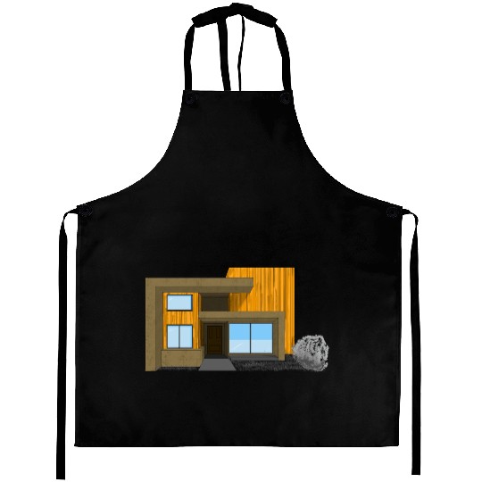 modern transparent Aprons