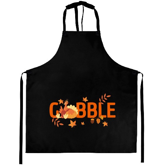GOBBLE TURKEY PODIATRIST FUNNY THANKSGIVING Aprons