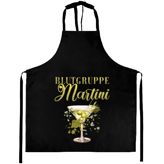 Blutgruppe Martini Cocktail Bartender Aprons