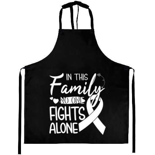 No one fights alone Lung Cancer Awareness Month Aprons