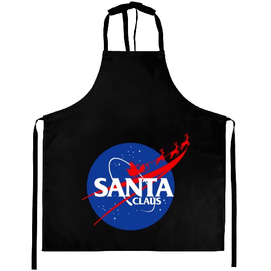Santa claus funny parody nasa Aprons