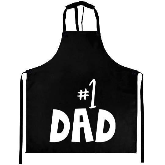 Father Number 1 Daddy Dad Papa Fathers Day Aprons