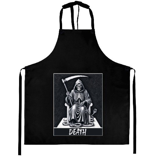 Tarot card death skeleton Magic Aprons