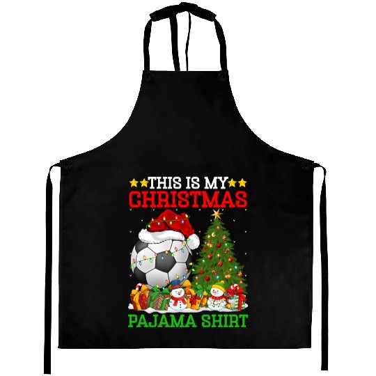 Football Christmas Tree Lights Aprons