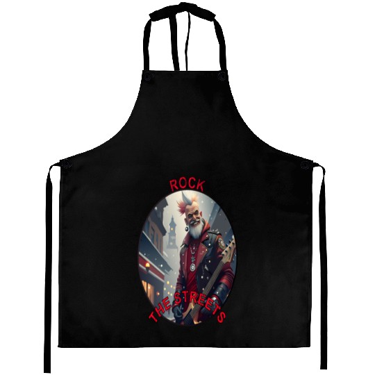 Rock the Streets - Punk Rock Rebel Art Aprons