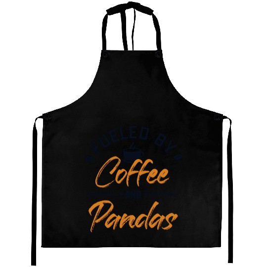 Fueled by Coffee and Pandas Panda Bear Friend Aprons