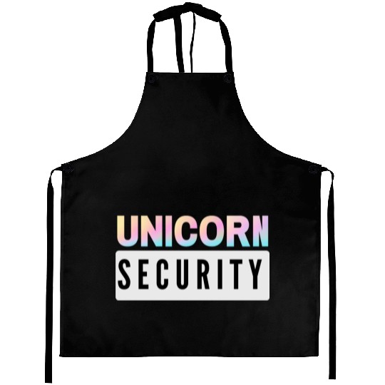 Unicorn Security - Mom Dad Daughter Adult Kids Aprons
