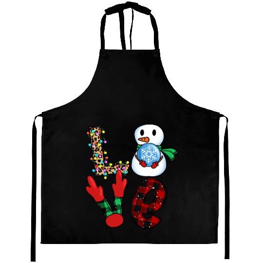 I LOVE CHRISTMAS Aprons