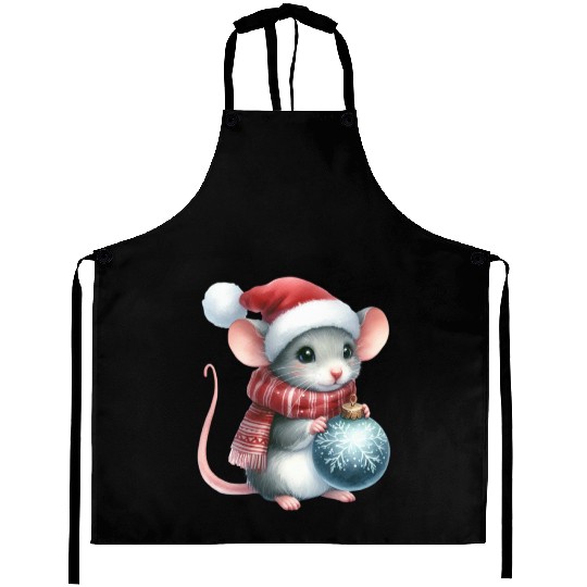 FUNNY CHRISTMAS MOUSE Aprons
