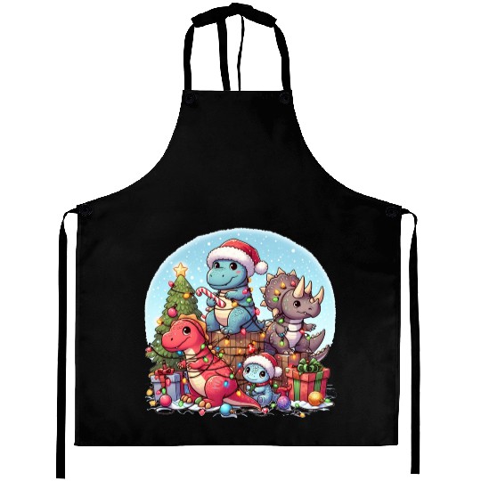 Dinosaurus Christmas tree Aprons