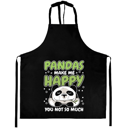 Pandas Make Me Happy Panda Bear Friend Lover Aprons
