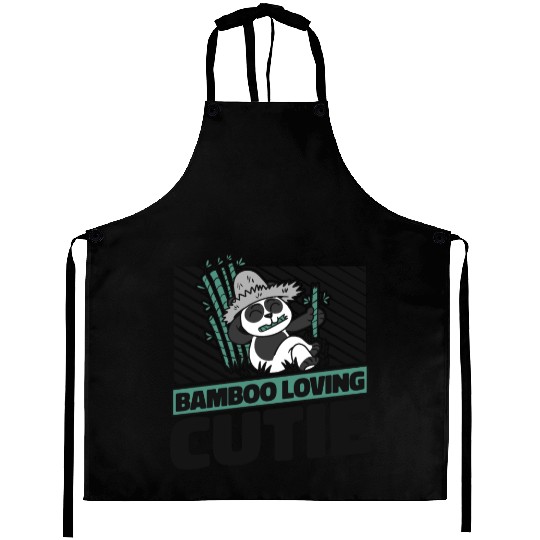 Bamboo Loving Cutie Panda Bear Friend Giant Panda Aprons