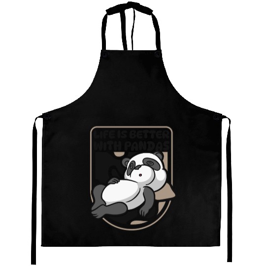 Life Is Better With Pandas Panda Bear Friend Aprons