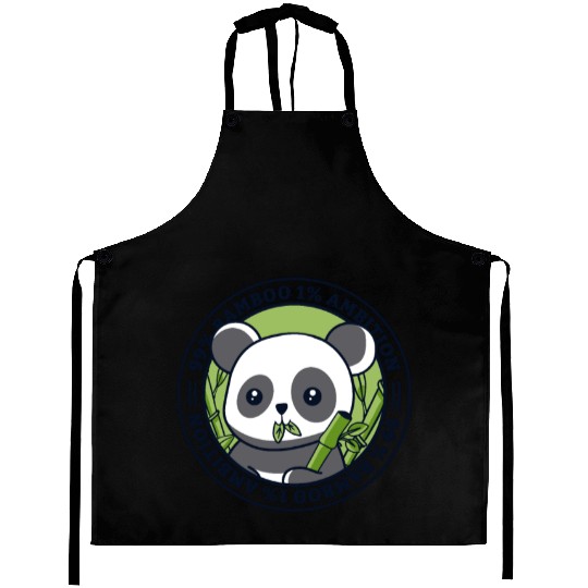 99% Bamboo 1% Ambition Panda Bear Friend Lover Aprons