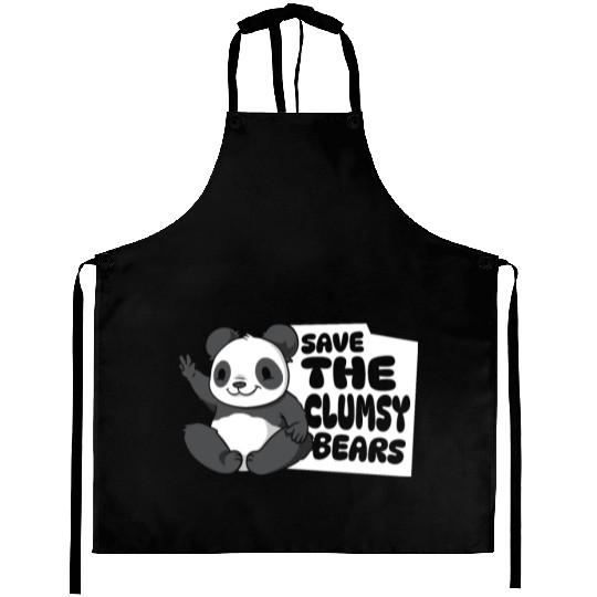 Save The Clumsy Bears Panda Bear Friend Lover Aprons