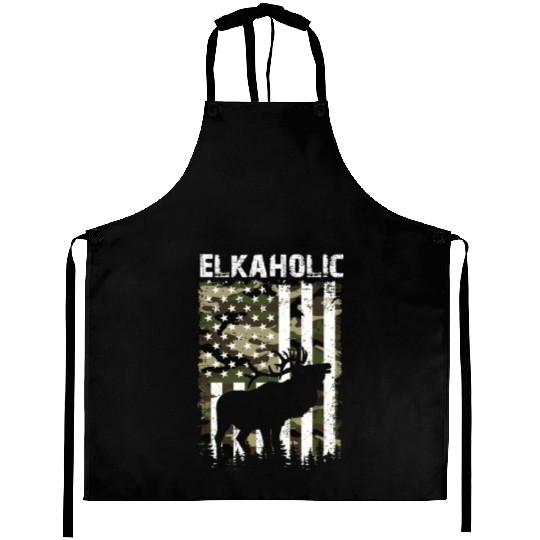 Elk Hunting Elkaholic Hunters Aprons