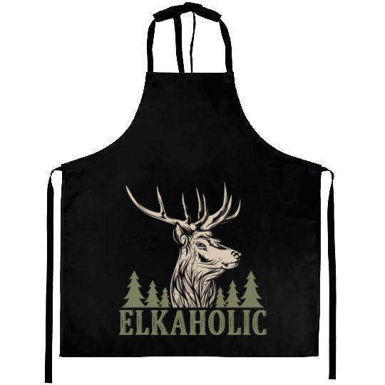 Elk Hunting Elkaholic Hunters Aprons