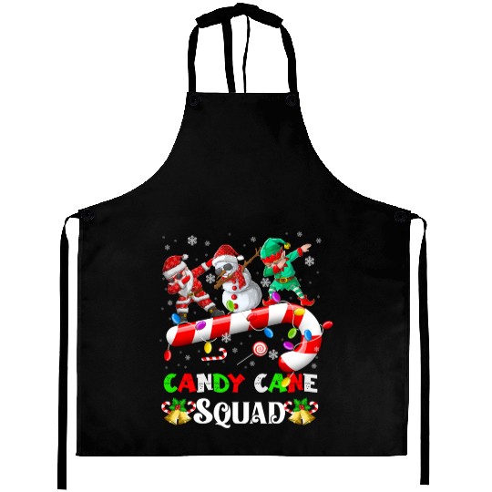 Dabbing Santa Elf Snowman Candy Cane Christmas Aprons