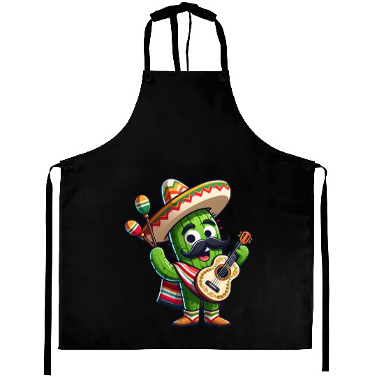 Funny Mexican father's day number one dad Aprons