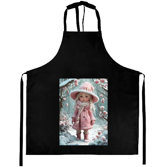Full body of a realistic sweetness baby chibi girl Aprons