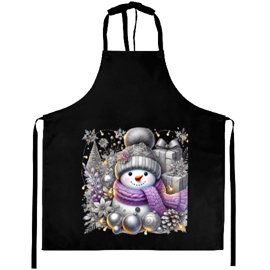 Snowman Christmas, Merry Christmas Aprons