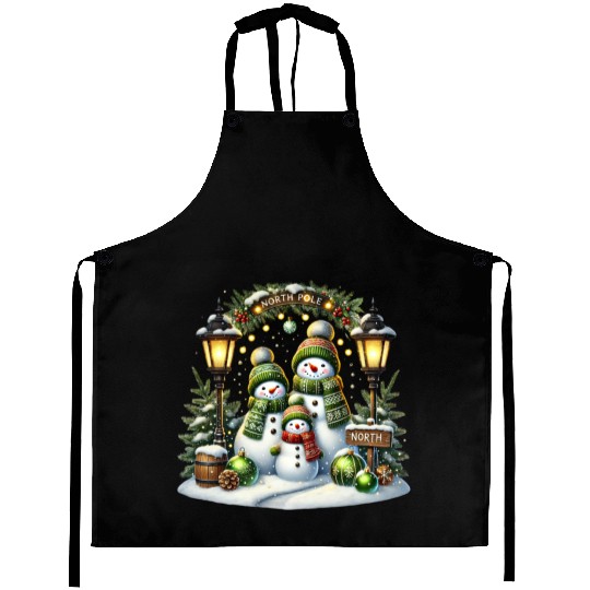 Snowman Christmas, Merry Christmas Aprons