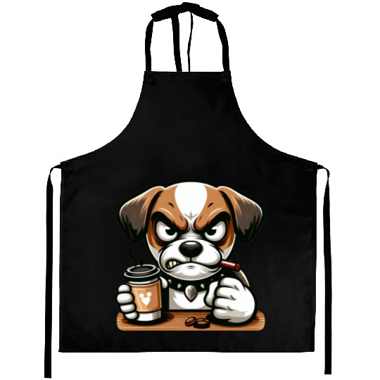 Angry Dog and Coffee Aprons