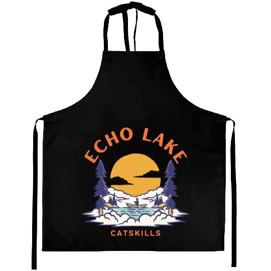 Echo Lake Catskills Wilderness Graphic Aprons