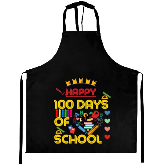 Happy 100 Days of School Celebration Aprons