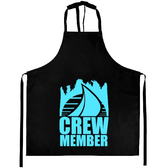 Crew Member Sailing Sun Sunset Logo Crew Member Aprons