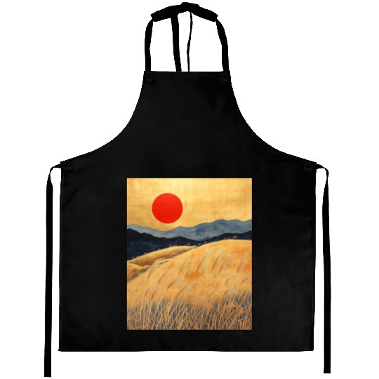Sunset Serenity: Susuki Fields in Twilight Aprons