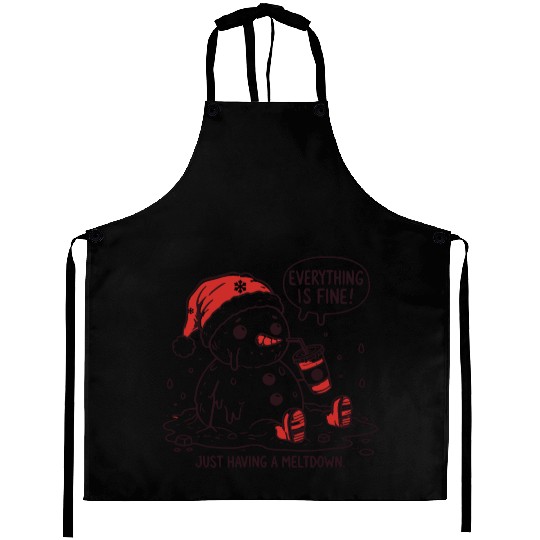 I m Having A Meltdown Funny Snowman Aprons