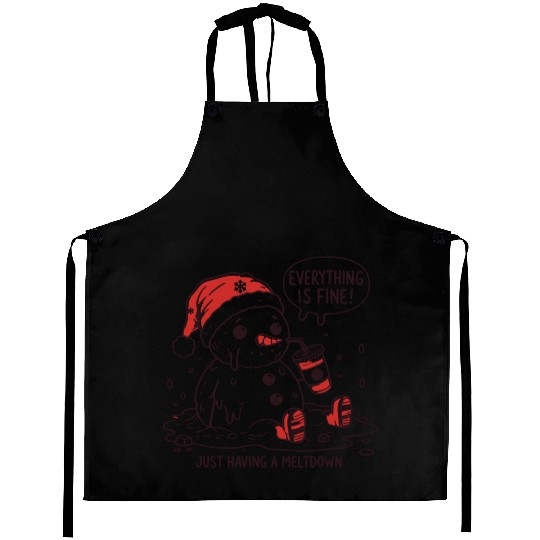 I m Having A Meltdown Funny Snowman Aprons