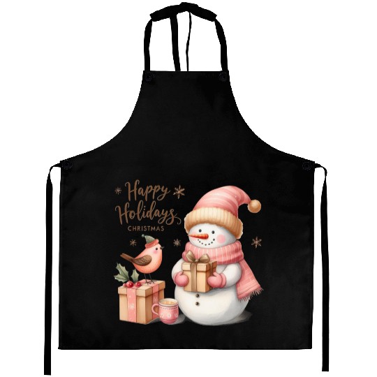 Happy Holidays, Merry Christmas Aprons