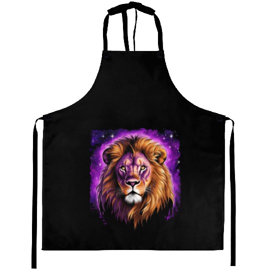 Starry Night Aprons design of lion Rembrandt style
