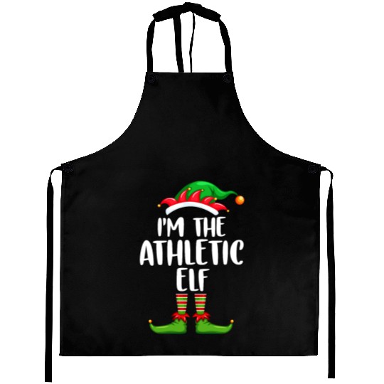 I'm The Athletic Elf Aprons Matching Family