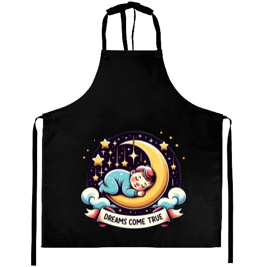 Dreams Come True Under Starry Night Sky Aprons