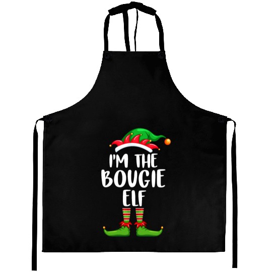 I'm The Bougie Elf Aprons Matching Family Christmas