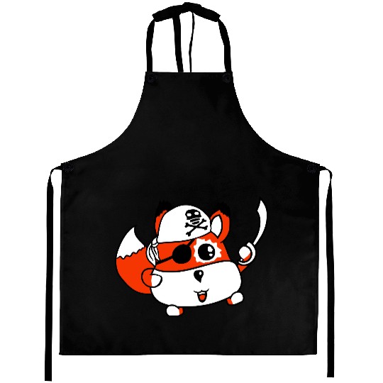 Little Cute Captain Fox Pirate Animal Eye Patch Aprons