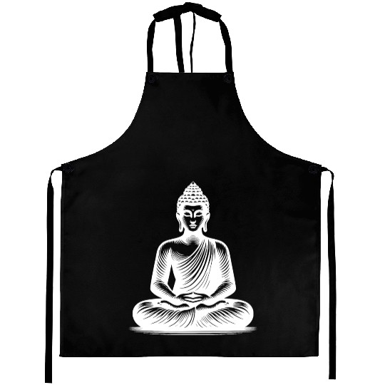 Yoga Buddha Enlightenment Meditation Tattoo Style Aprons