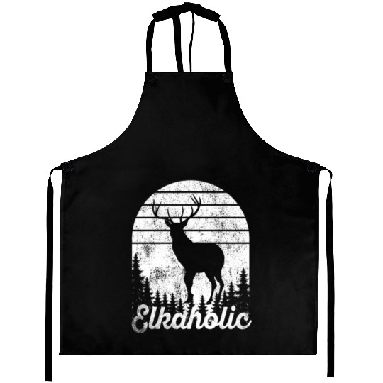Elk Hunting Elkaholic Hunters Aprons