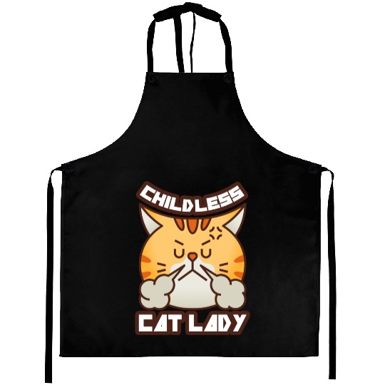 childless cat lady Aprons